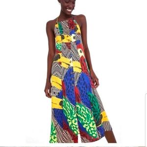 Farm Rio Gouache Linen Midi Dress